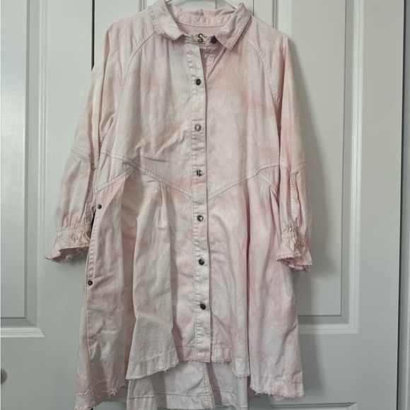 We The Free Dresses & Skirts - We the Free Hannah Light Pink Button-Front Shirt Dress